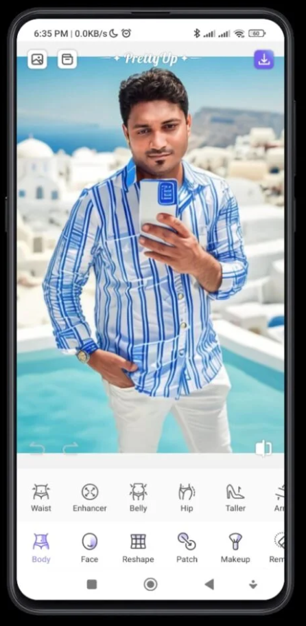 PrettyUp — body & face video editor
