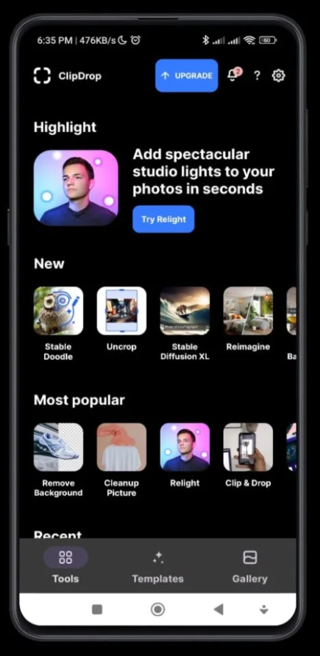 ClipDrop — add spectacular studio lights to your photos
